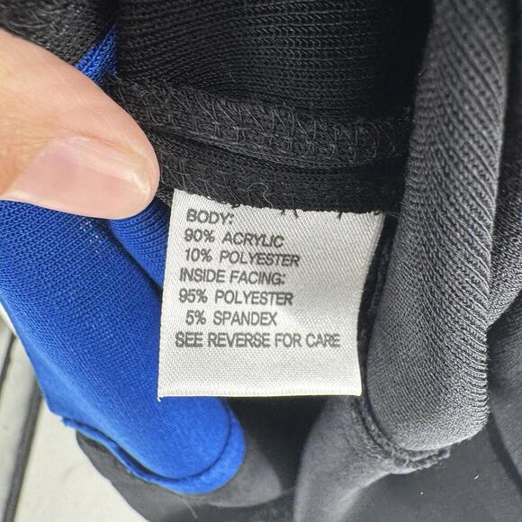 Exclusively Misook dress womens petite medium PM black blue colorblock career - Picture 5 of 6